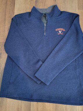 Champion Elite Virginia Cavaliers Quarter Zip Sweater XXL Navy
